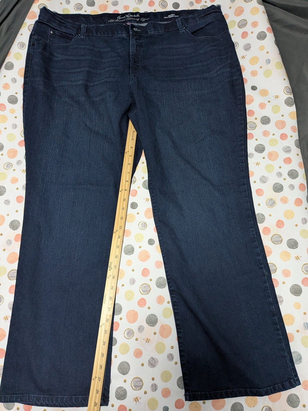 Gloria Vanderbilt Jordyn Curvy Barely Boot Fit Dark Wash Women’s Jeans 24W